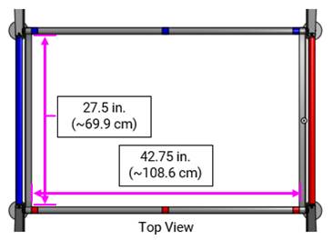 Diagram showing SUBMERSIBLE with locations and measurements